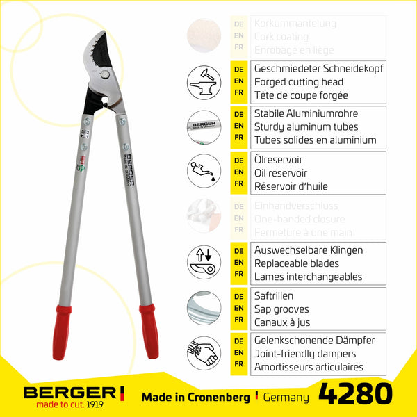 Astschere 4280 | Megacutter 82 cm | Mit Ölreservoir & Anschlagdämpfer - Julius Berger GmbH & Co. KG