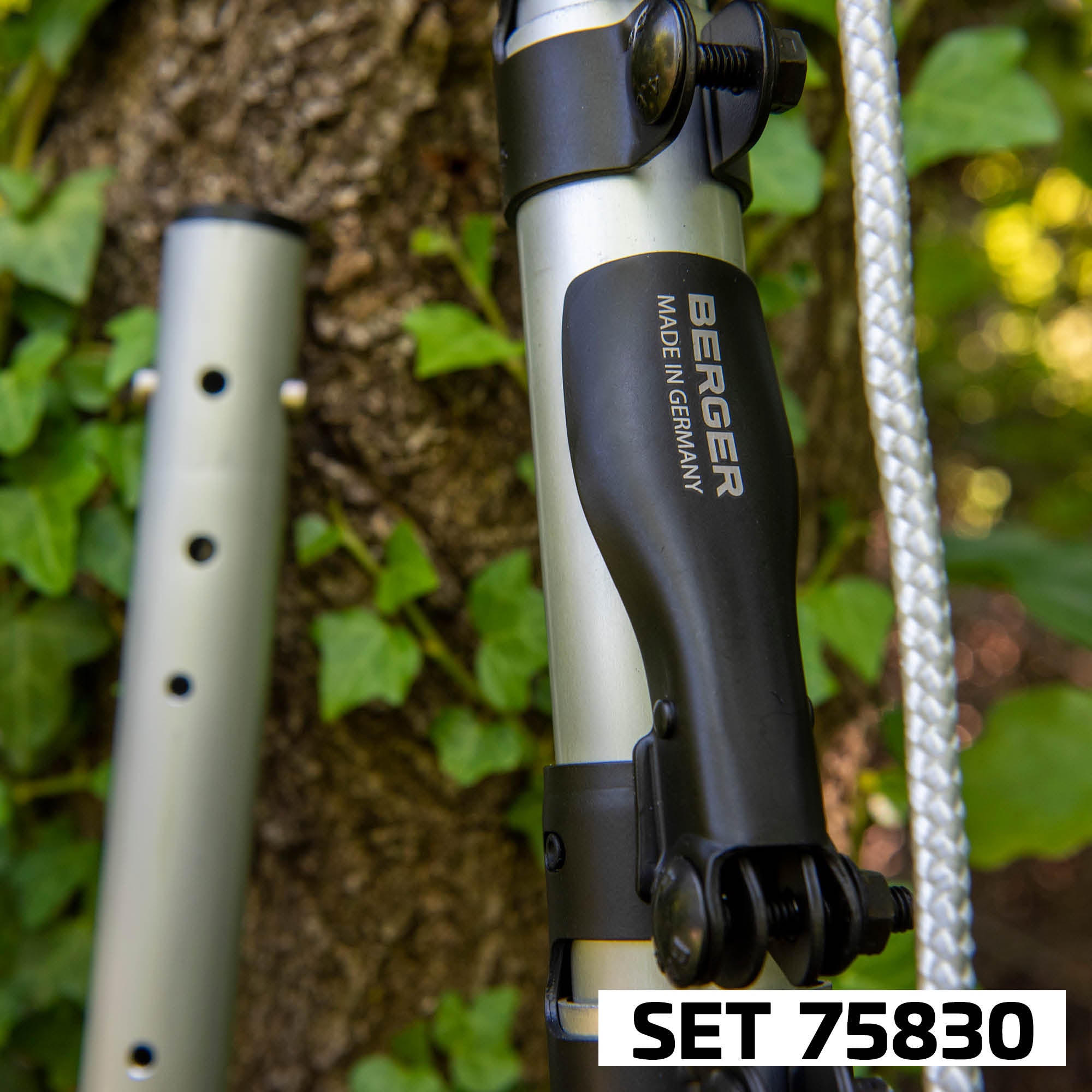 Berger ArboRapid 75830 | Dreiteilige Teleskopstange mit Aufsatzrohr | Länge 1,75 - 6,35 m - Julius Berger GmbH & Co. KG