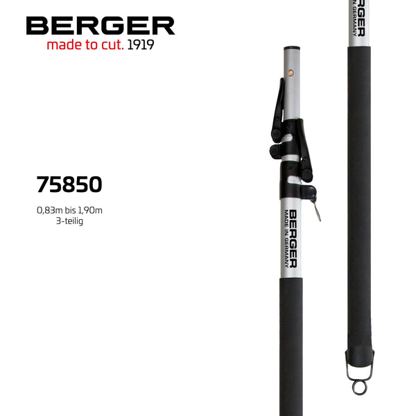 Berger ArboRapid 75850 | Dreiteilige Teleskopstange | Kurzausführung |Länge 0,83 - 1,90 m - Julius Berger GmbH & Co. KG
