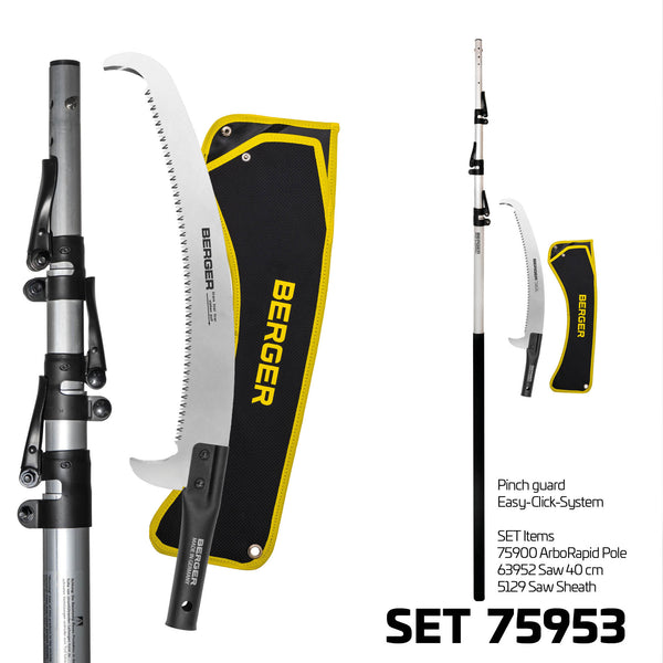 ArboRapid Set 75953 | Bestehend aus Teleskopstange 75900 & Aufsatzsäge 63952 & Sägentasche Basic 5129