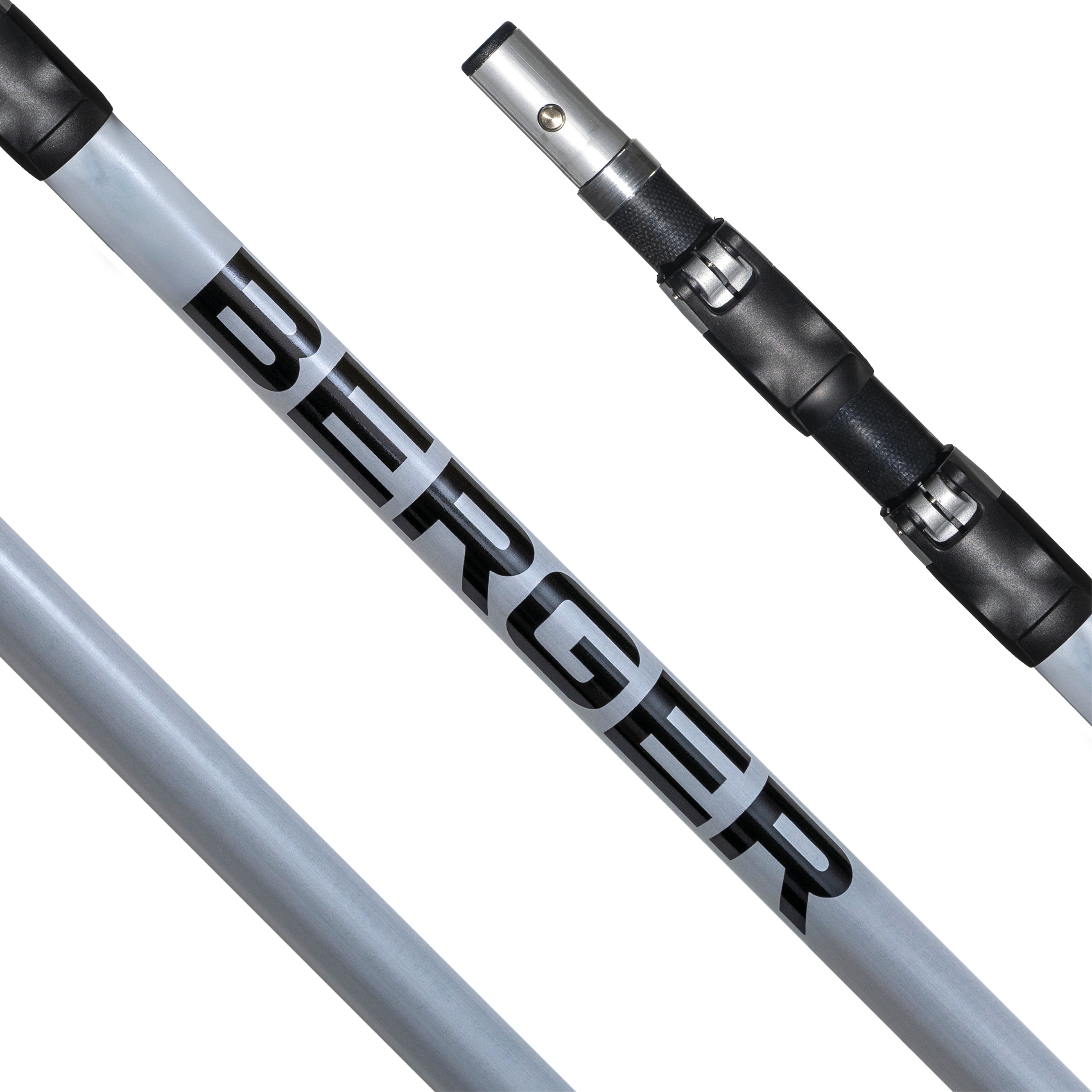 BERGER ArboRapid Ultra Light | 76004 | Grau/Schwarz | 4-teilig ausziehbare Teleskopstange, 3 Carbon- und 1 Glasfaserrohr „GFK