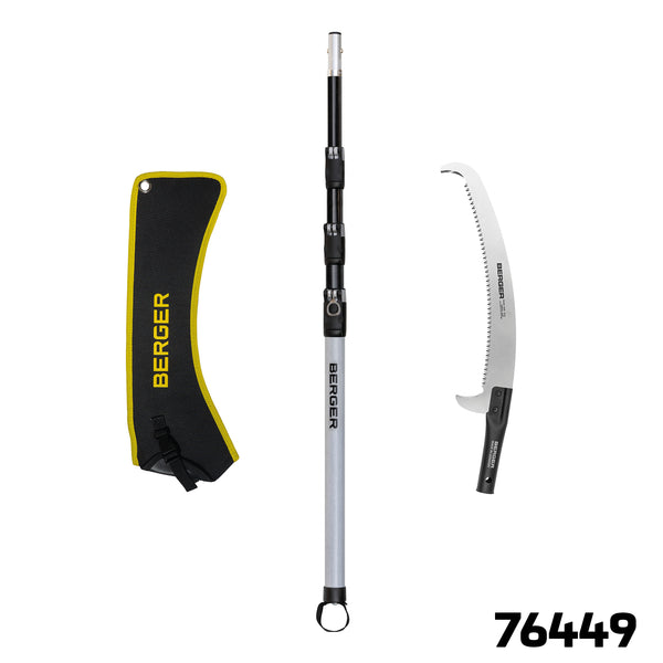 Berger Set 76449 | Bestehend aus Teleskopstange 76044 & Aufsatzsäge 63952 & Sägenköcher 5129 - Julius Berger GmbH & Co. KG