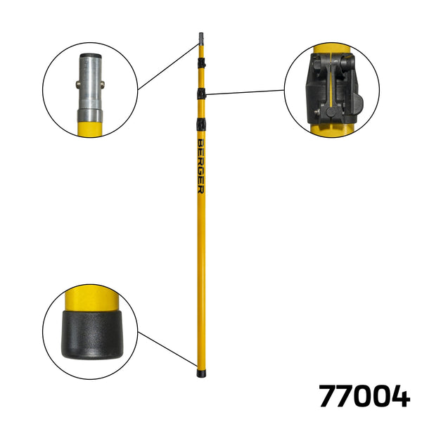 BERGER ArboRapid GFK | 77004 | Gelb | 4-teilige ausziehbare Teleskopstange aus Glasfaser - Julius Berger GmbH & Co. KG