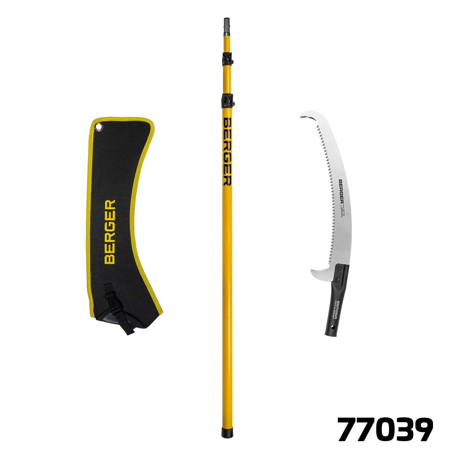 Berger Set 77039 | Bestehend aus Teleskopstange 77003 & Aufsatzsäge 63952 & Sägenköcher 5129 - Julius Berger GmbH & Co. KG