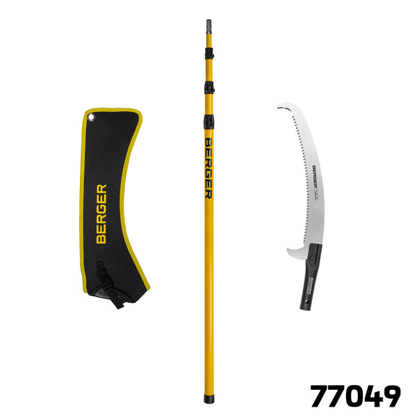 Berger Set 77049 | Bestehend aus Teleskopstange 77004 & Aufsatzsäge 63952 & Sägenköcher 5129 - Julius Berger GmbH & Co. KG