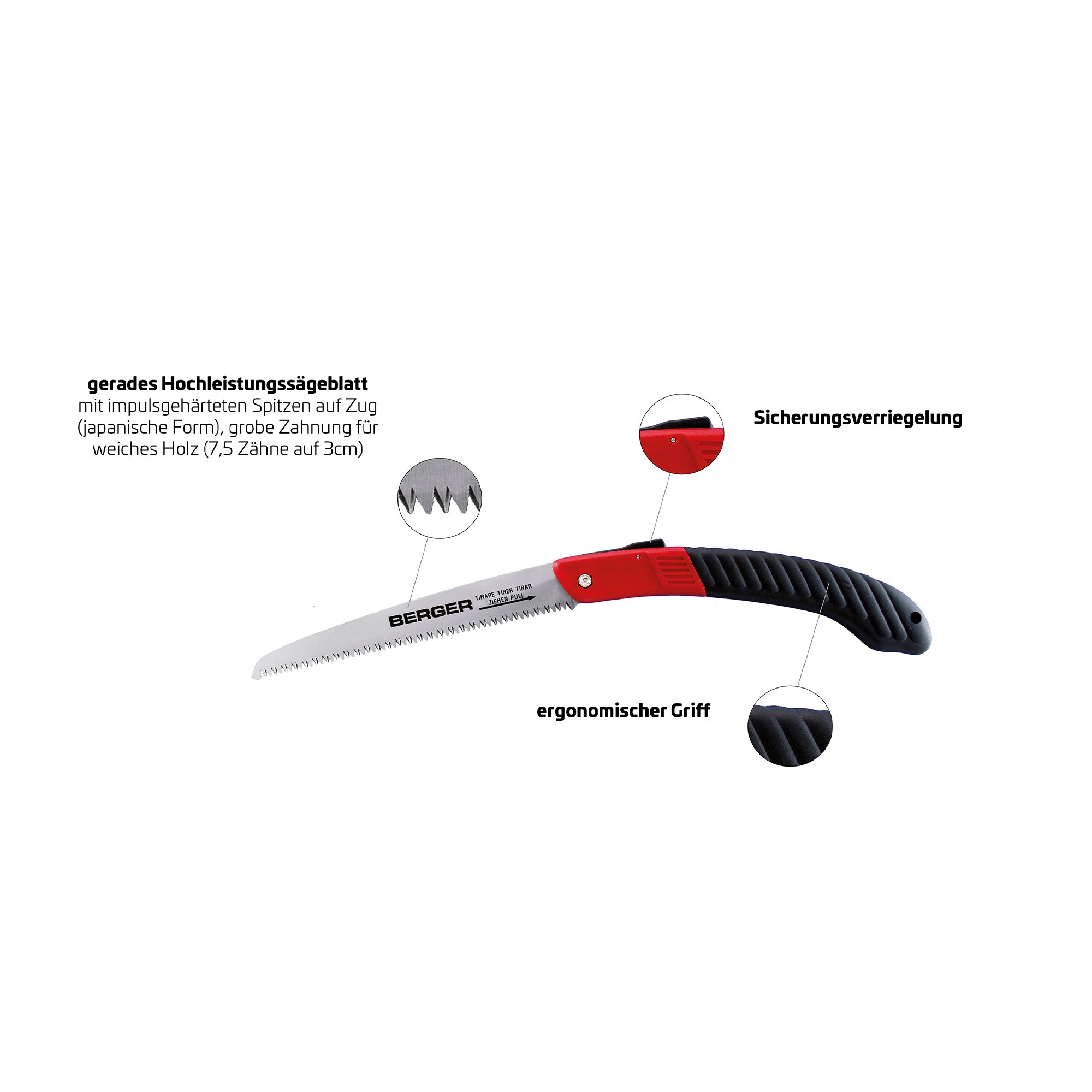 BERGER Anfänger-SET 8008 | BESTEHEND AUS HANDSCHERE 1760 | ASTSÄGE 4200 | KLAPPSÄGE 64650 | HECKENSCHERE 4495 | PFLANZKELLE 5600
